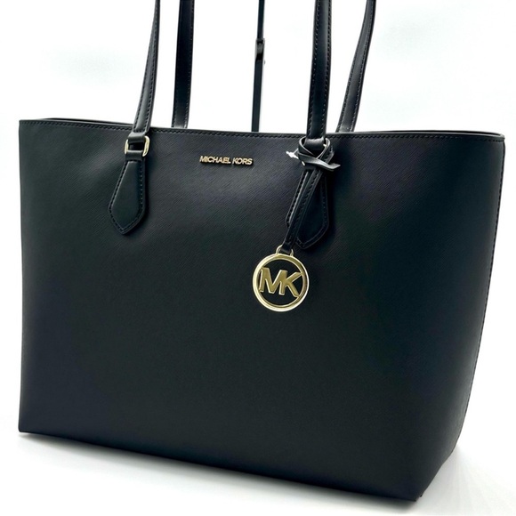 Michael Kors Sheila Large Signature Logo Tote Bag - Black - Picture 2 of 11